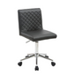 Best Master Furniture Barry 24.5" Faux Leather Swivel Office Chair in Black