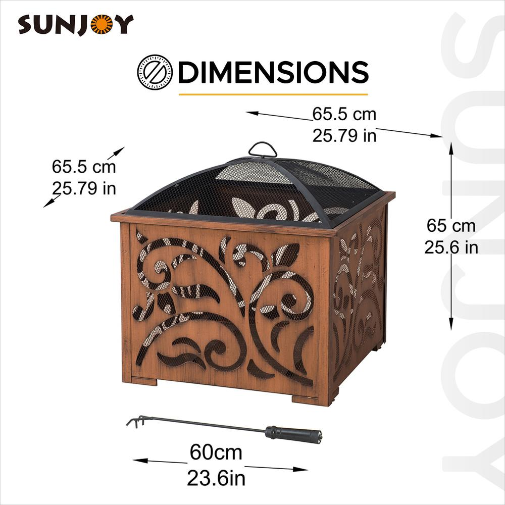 Sunjoy 26 Inch Fire Pit for Outside - Transform Your Backyard into a Relaxation Destination