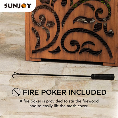 Sunjoy 26 Inch Fire Pit for Outside - Transform Your Backyard into a Relaxation Destination