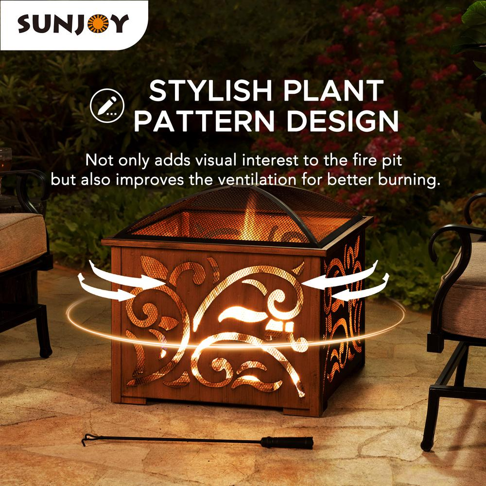 Sunjoy 26 Inch Fire Pit for Outside - Transform Your Backyard into a Relaxation Destination