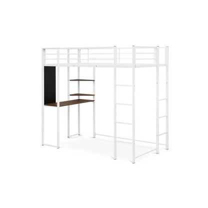 BUTLWHI Buckland Twin Loft Bed - Powder Coating White Color | East West Furniture