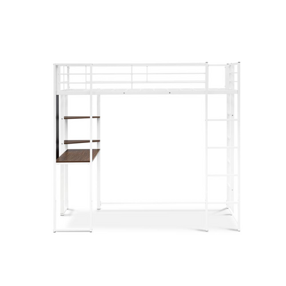 BUTLWHI Buckland Twin Loft Bed - Powder Coating White Color | East West Furniture