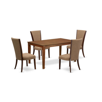 East West Furniture CAVE5-MAH-47 Dining Set - Classic Elegance for Your Dining Room