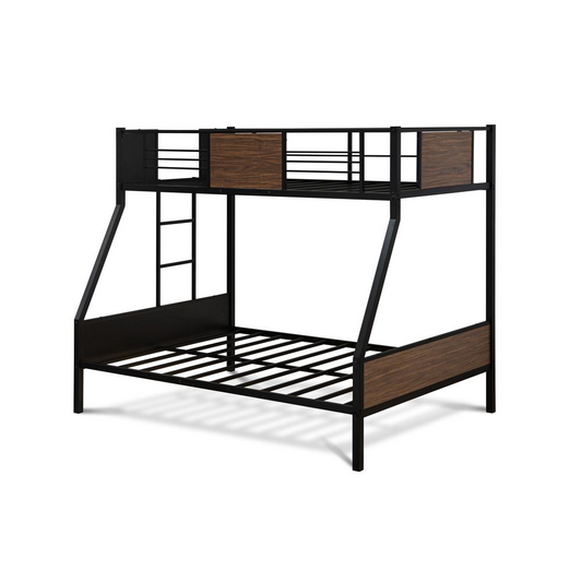 Full Twin Bunk Bed in Powder Coating Black Color