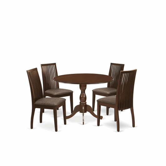 Enhance Your Dining Space with East West Furniture's 5-Piece Mahogany Dining Set - A Blend of Elegance and Comfort! 🌟🍽️