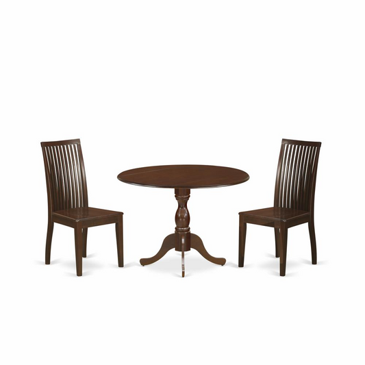 East West Furniture 3-Piece Mahogany Dining Set - Elegant and Functional