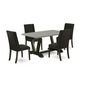 East West Furniture 5-Pc Dining Room Table Set with Upholstered Chairs