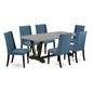 East West Furniture V697FL121-7 - 7-Piece Kitchen Table Set - 6 Parson Chairs and Dinner Table Hardwood Structure