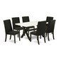 East West Furniture X626FL624-7 - 7-Piece Dining Table Set - 6 Parsons Chairs and a Rectangular Table Hardwood Frame