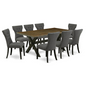 East West Furniture X677Ga650-9 - 9-Piece Dining Room Table Set - 8 Parson Chairs and Table Hardwood Frame