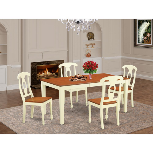 5 Pc Table and Chairs Set for 4 - Elegant Dining Room Furniture