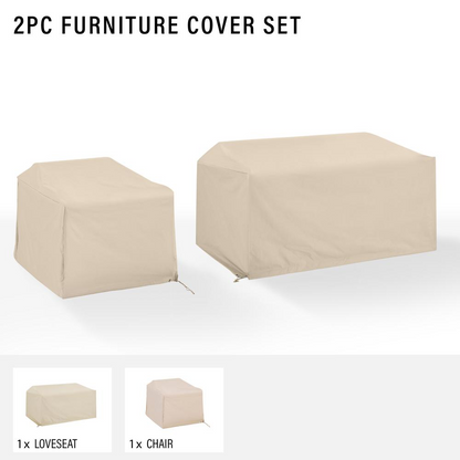 2pc Essential Outdoor Furniture Cover Set - Ultimate Protection for Your Patio Chairs and Loveseats