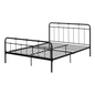 Fernley Complete Bed, Pure Black - Rustic Farmhouse Design, No Boxspring Required