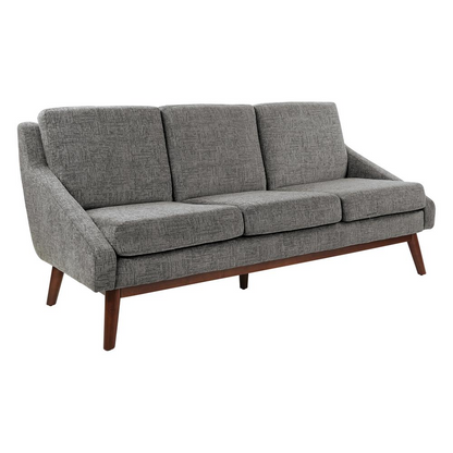 Mid-Century Sofa - Elegant Open Arm Style with Comfortable Cushions