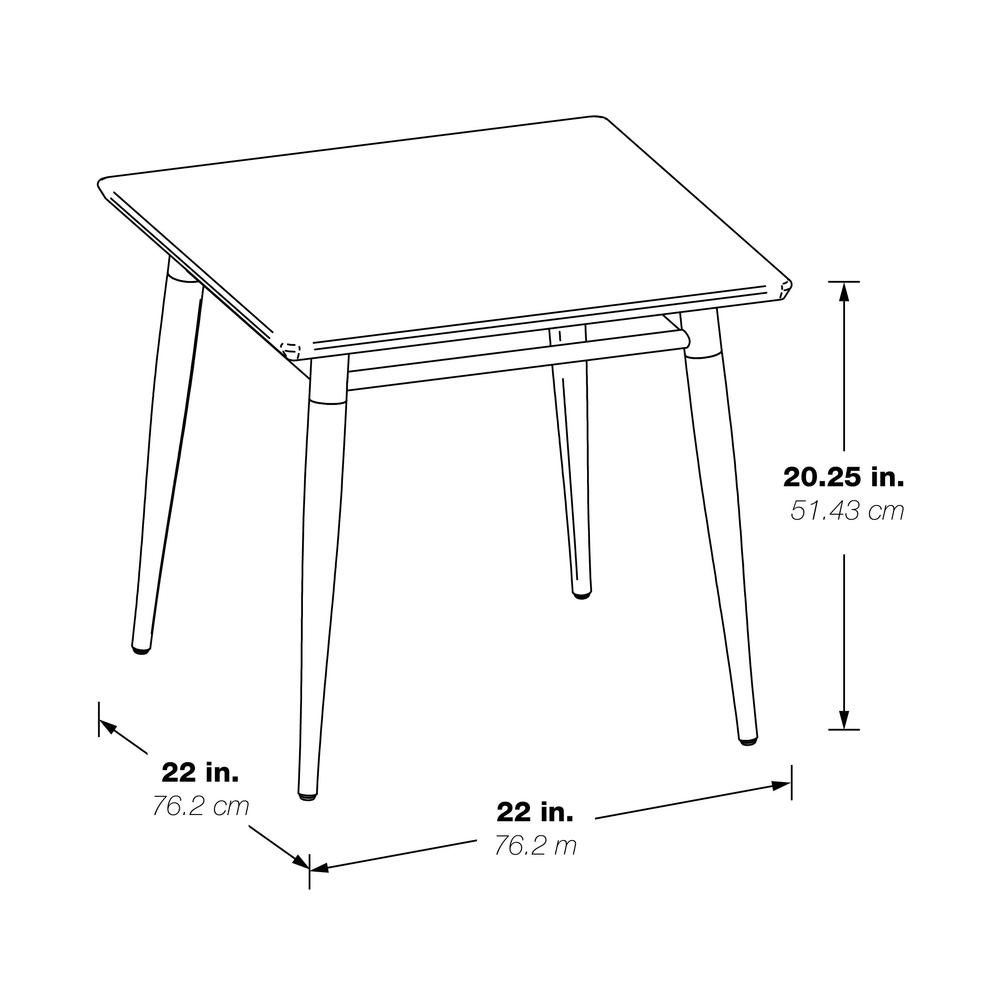 Brooklyn Square Top End Table - Modern Contemporary Style