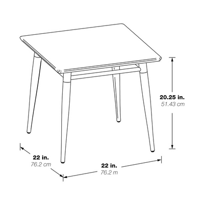 Brooklyn Square Top End Table - Modern Contemporary Style