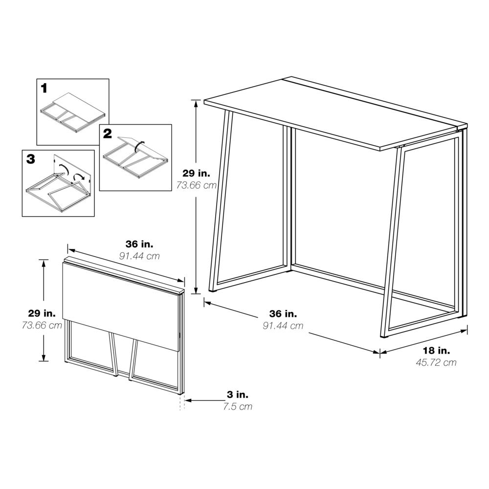 Contempo Toolless Folding Desk - Navarrete Furniture