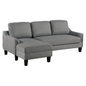 Lester Chaise Sofa - Convertible Twin Size Sleeper Sofa with Padded Arms and Plush Cushions