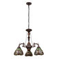 Anisoptera Purity 3-Light Antique Dark Bronze Finish Mini Chandelier 24" Wide - Elegant Dragonfly Design