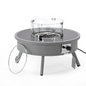 Walbrooke Modern Aluminum Propane Outdoor Round Fire Pit Table