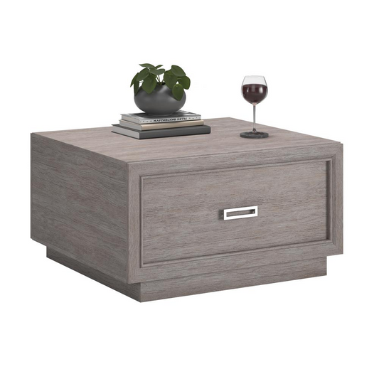 Hayes Garden Cocktail / Coffee Table in Ashen Oak - Contemporary Storage Coffee Table - Navarrete Furniture