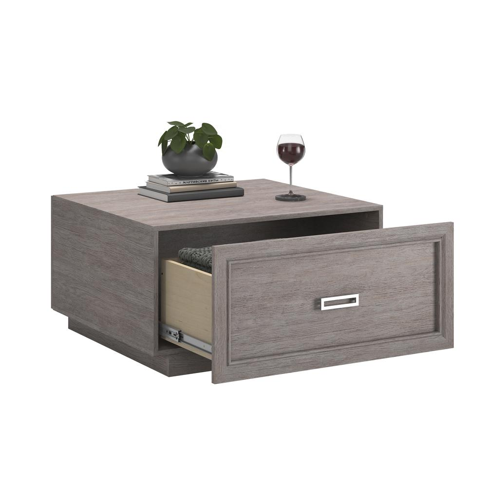 Hayes Garden Cocktail / Coffee Table in Ashen Oak - Contemporary Storage Coffee Table - Navarrete Furniture