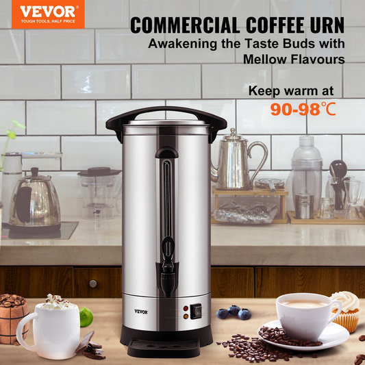 VEVOR 110 Cup Commercial Coffee Urn – Fast Brew Stainless Steel Dispenser