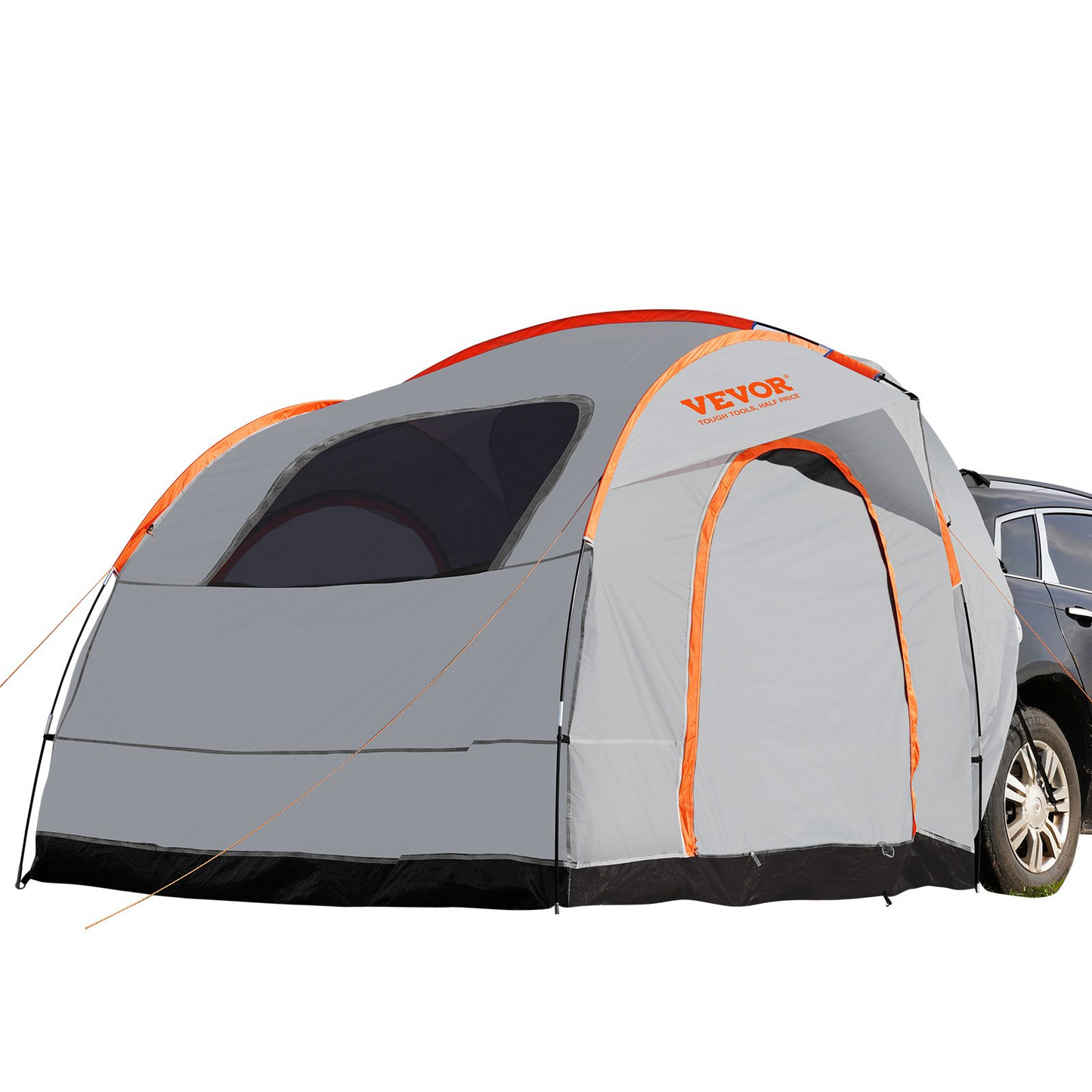 VEVOR SUV Camping Tent, 8'-8' SUV Tent Attachment for Camping with Rain Layer and Carry Bag, PU2000mm Double Layer Truck Tent, Accommodate 6-8 Person, Rear Tent for Van Hatch Tailgate