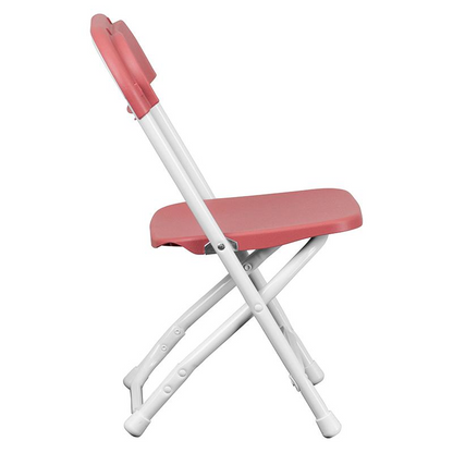 Sturdy & Kid-Friendly Burgundy Plastic Folding Chairs - Perfect for Play & Learn Environments!