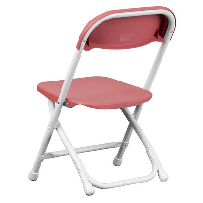 Sturdy & Kid-Friendly Burgundy Plastic Folding Chairs - Perfect for Play & Learn Environments!