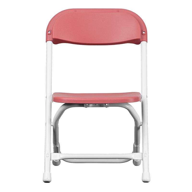 Sturdy & Kid-Friendly Burgundy Plastic Folding Chairs - Perfect for Play & Learn Environments!