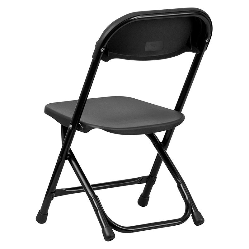 Pack of 2 Versatile Black Plastic Folding Chairs for Kids - Ideal for Learning and Play!