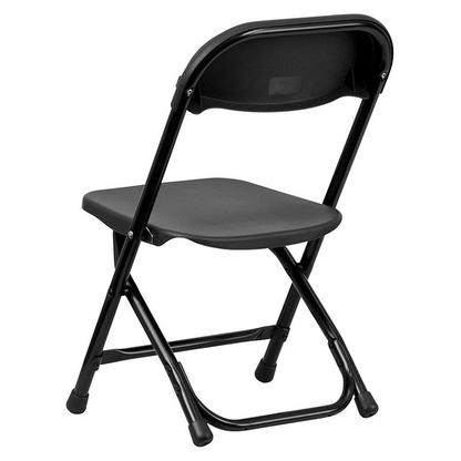 Pack of 2 Versatile Black Plastic Folding Chairs for Kids - Ideal for Learning and Play!