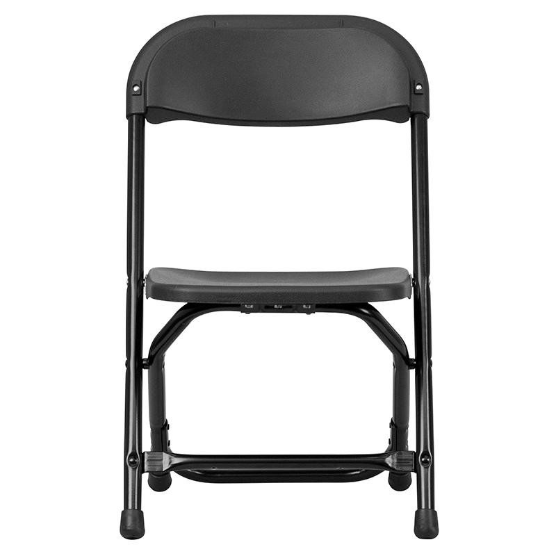 Pack of 2 Versatile Black Plastic Folding Chairs for Kids - Ideal for Learning and Play!