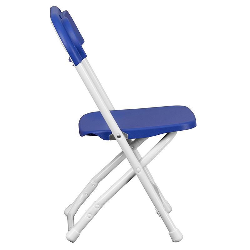 Set of 2 Bright Blue Plastic Folding Chairs for Kids - Fun Learning and Play Spaces