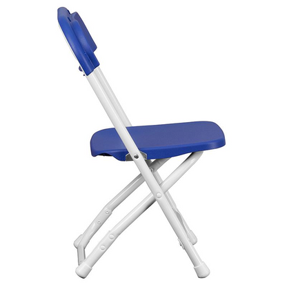 Set of 2 Bright Blue Plastic Folding Chairs for Kids - Fun Learning and Play Spaces