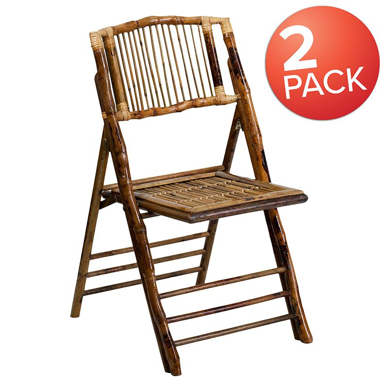 Eco-Friendly Bamboo Folding Chairs - Set of 2