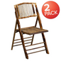 Eco-Friendly Bamboo Folding Chairs - Set of 2