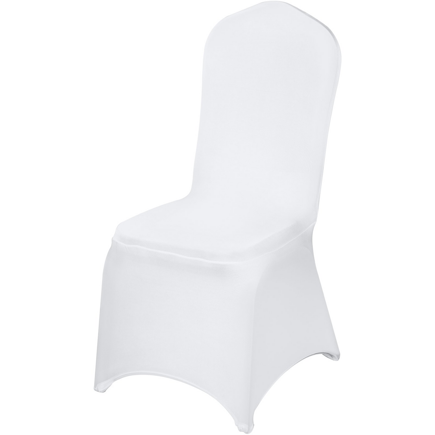 VEVOR Stretch Spandex Folding Chair Covers, Universal Fitted Chair Cover, Removable Washable Protective Slipcovers, for Wedding, Holiday, Banquet, Party, Celebration, Dining (100PCS White)