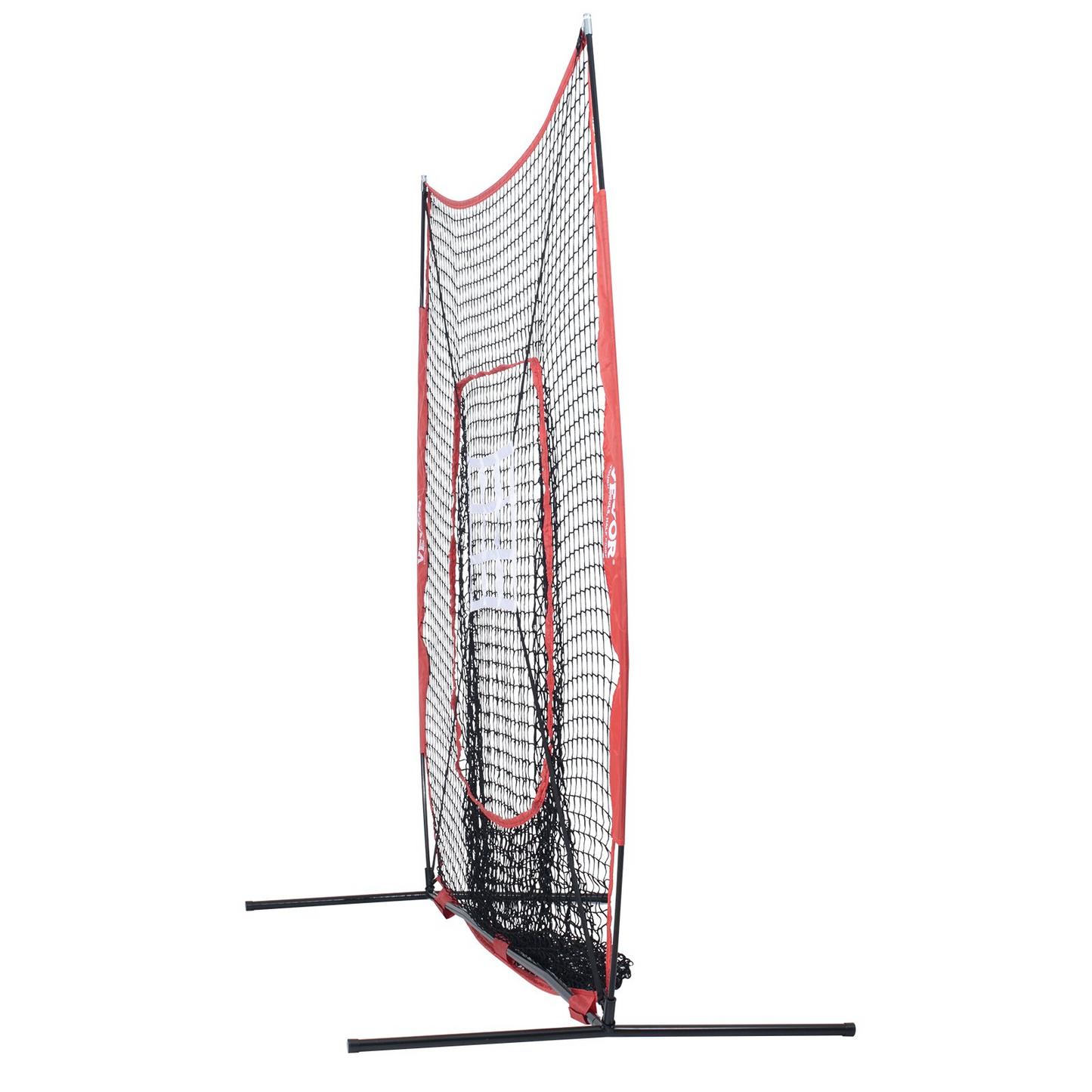 VEVOR 7x7 ft Baseball Softball Practice Net, Portable Baseball Training Net for Hitting Batting Catching Pitching, Backstop Baseball Equipment with Bow Frame, Carry Bag, Strike Zone, Ball, Batting Tee