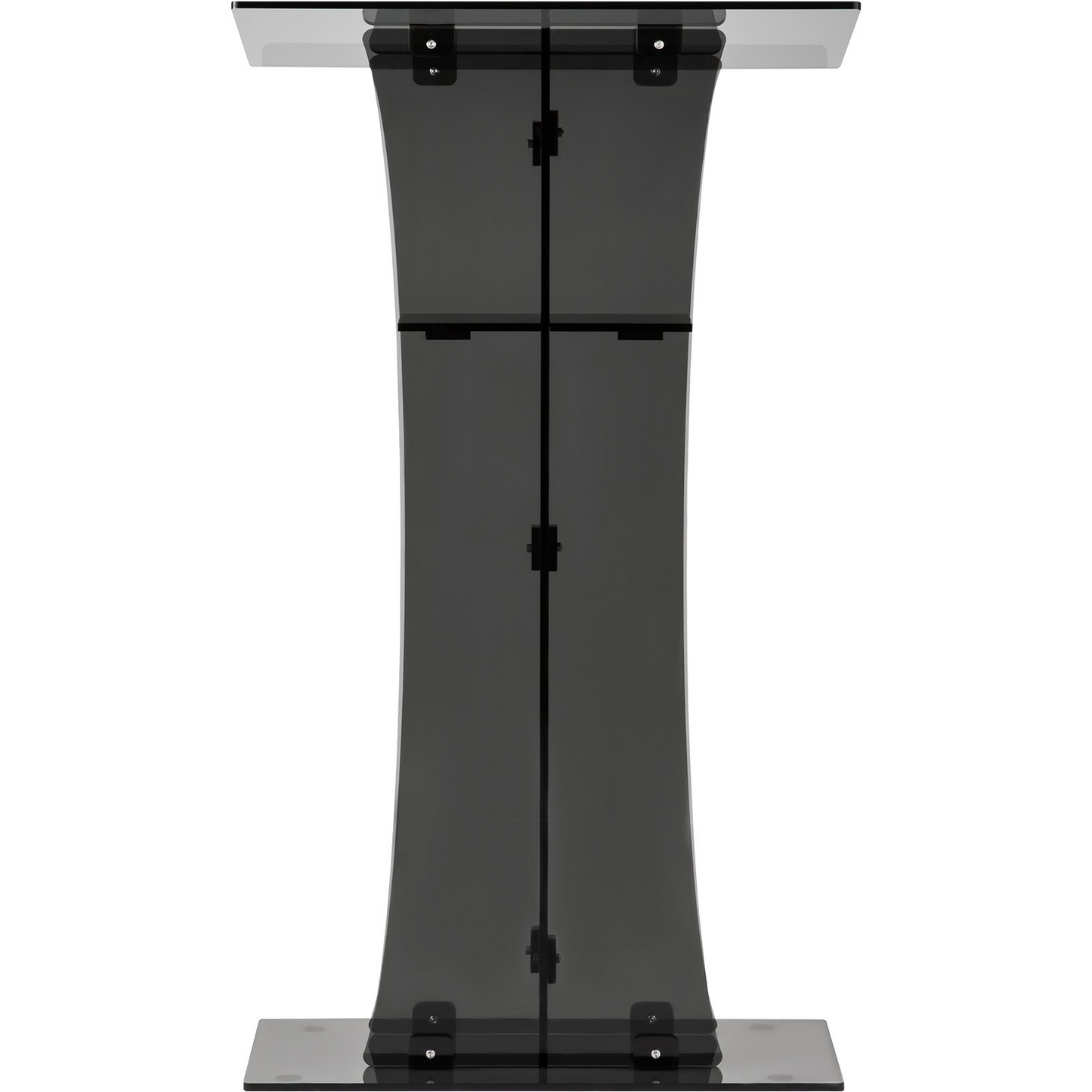 VEVOR Acrylic Pulpit, 47" Tall, Clear Podium Stand w/Wide Reading Surface & Storage Shelf, Floor-Standing Plexiglass Lectern for Church Office School, Black