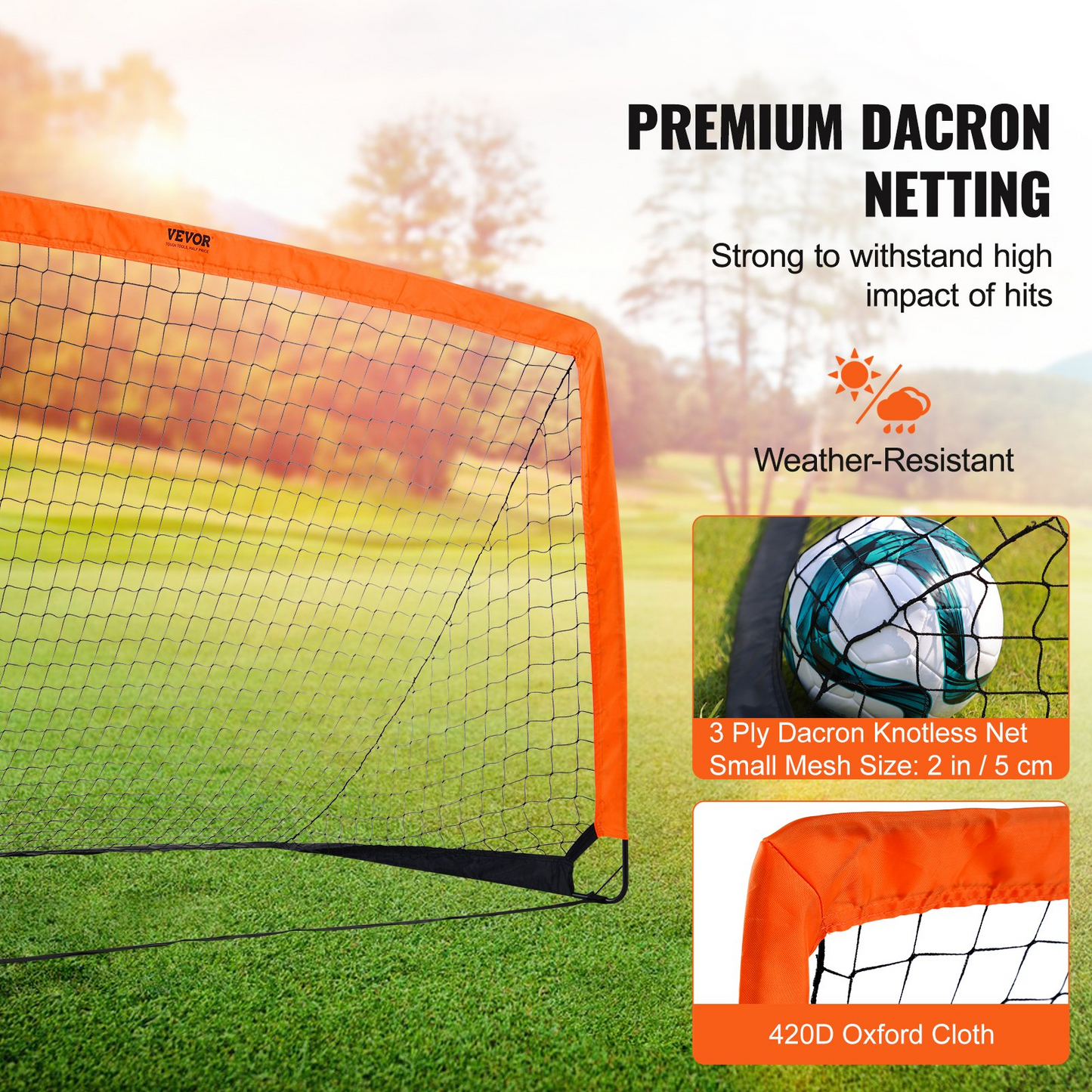 VEVOR Portable Soccer Goal, 6.5x3.25 ft Kids Backyard Soccer Net, Foldable Pop Up Practice Soccer Net, Mini Youth Training Soccer Goal Set, All-Weather Indoor Outdoor Soccer Goals with Carry Bag