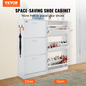 VEVOR Shoe Cabinet with 3 Flip Drawers, Shoe Storage Cabinet for Entryway, Free Standing Shoe Storage Organizer with Side Hooks for Heels, Boots, Slippers in Hallway, Living Room