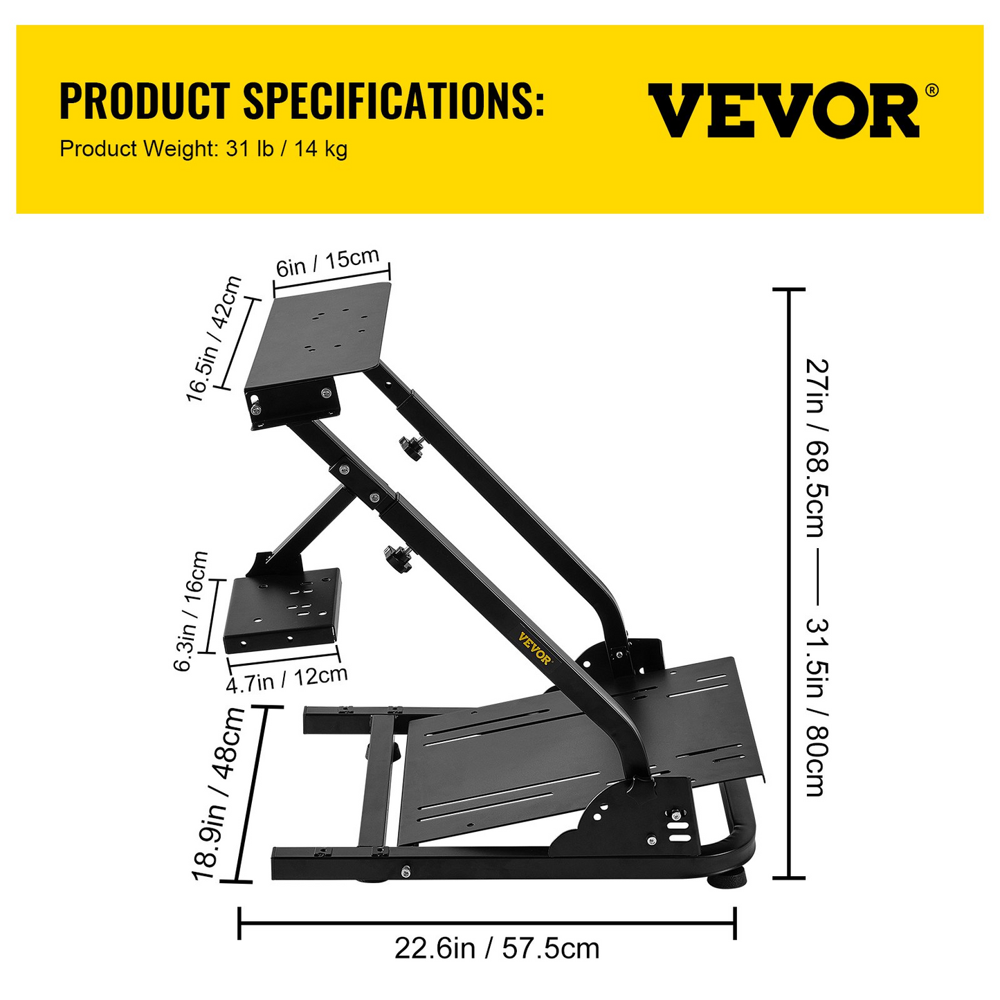 VEVOR Racing Simulator Stand for G29, PS4, G920, Xbox, PS