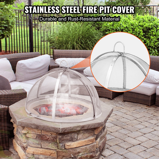 VEVOR Firepit Spark Screen Lid, 40" Diameter, Outdoor Firepit Ring Cover