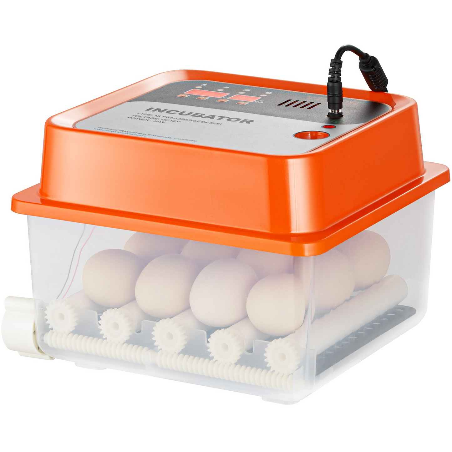 VEVOR Egg Incubator, Incubators for Hatching Eggs, Automatic Egg Turner with with Temperature and Humidity Control, 12 Eggs Poultry Hatcher with ABS Transparent Shell for Chicken, Duck, Quail