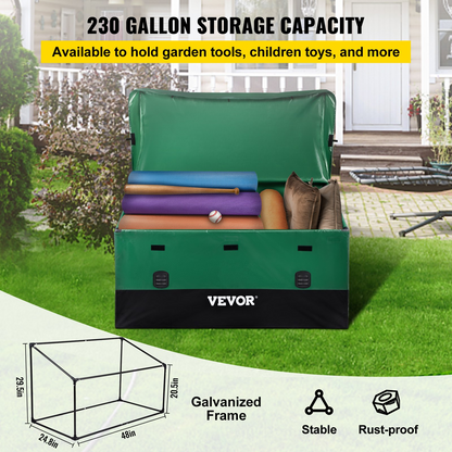 VEVOR 230 Gallon Waterproof Outdoor Storage Box – Patio Deck Organizer