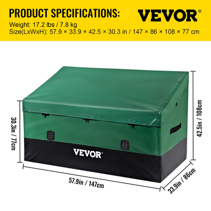 VEVOR 230 Gallon Waterproof Outdoor Storage Box – Patio Deck Organizer