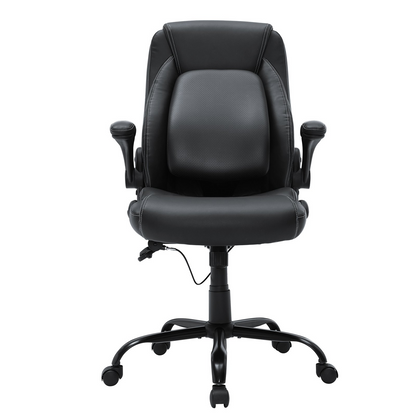 VEVOR Executive Office Chair - Ergonomic PU Leather with Adjustable Lumbar