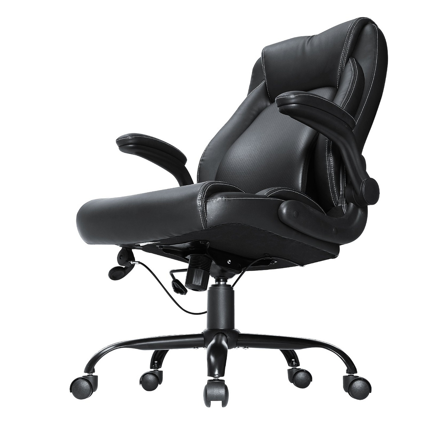 VEVOR Executive Office Chair - Ergonomic PU Leather with Adjustable Lumbar